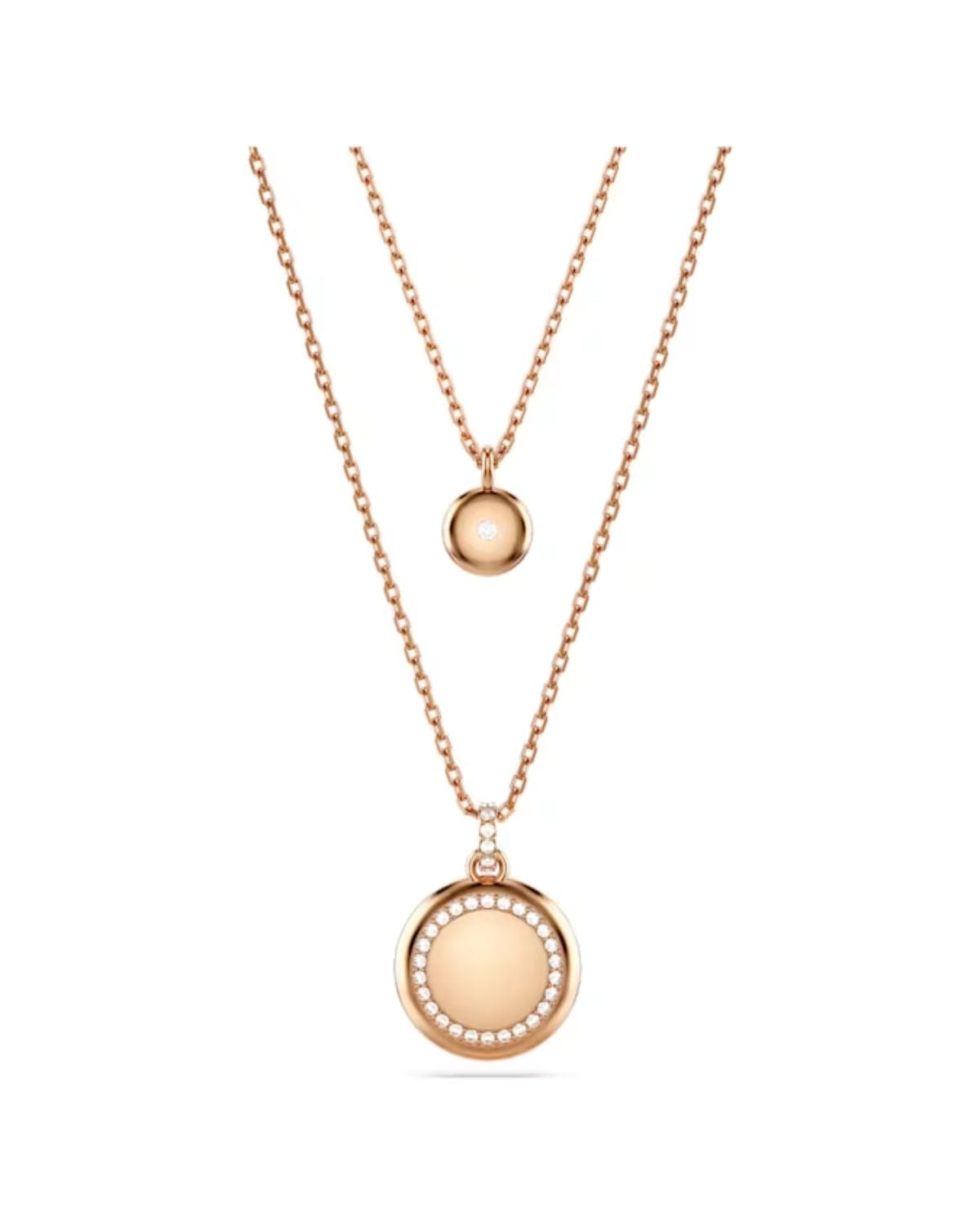 Sublima layered pendant White, 18k rose gold finish 5683449