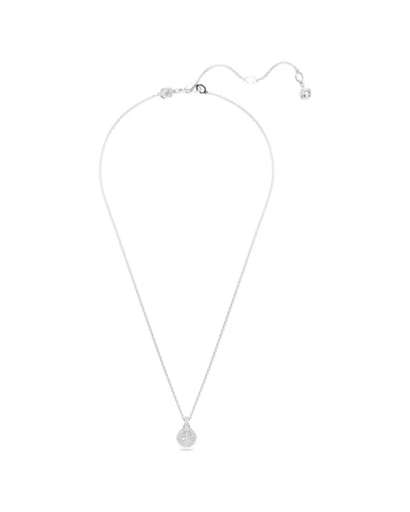 Meteora pendant, White, Rhodium plated