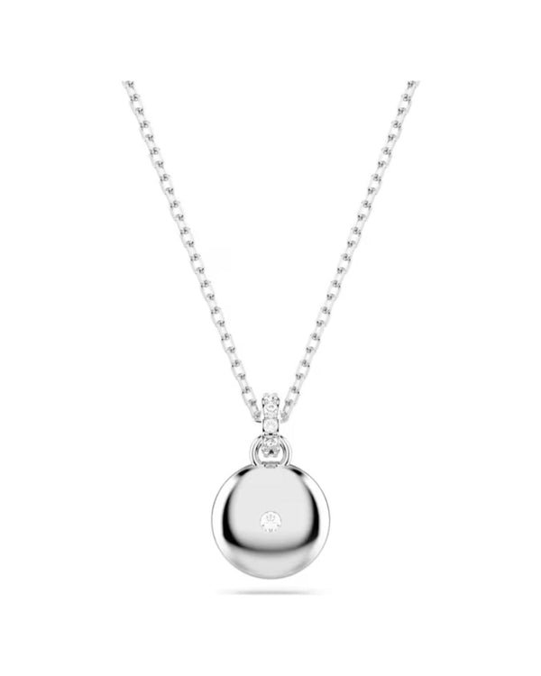 Meteora pendant, White, Rhodium plated