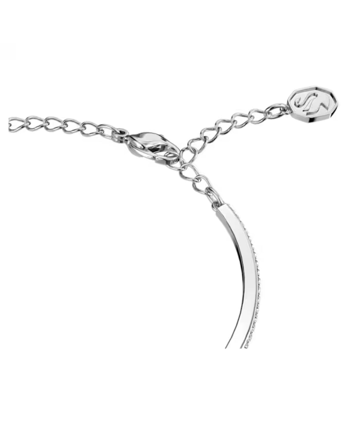 Millenia bangle Octagon cut, Pavé, Blue, Rhodium plated 5620556