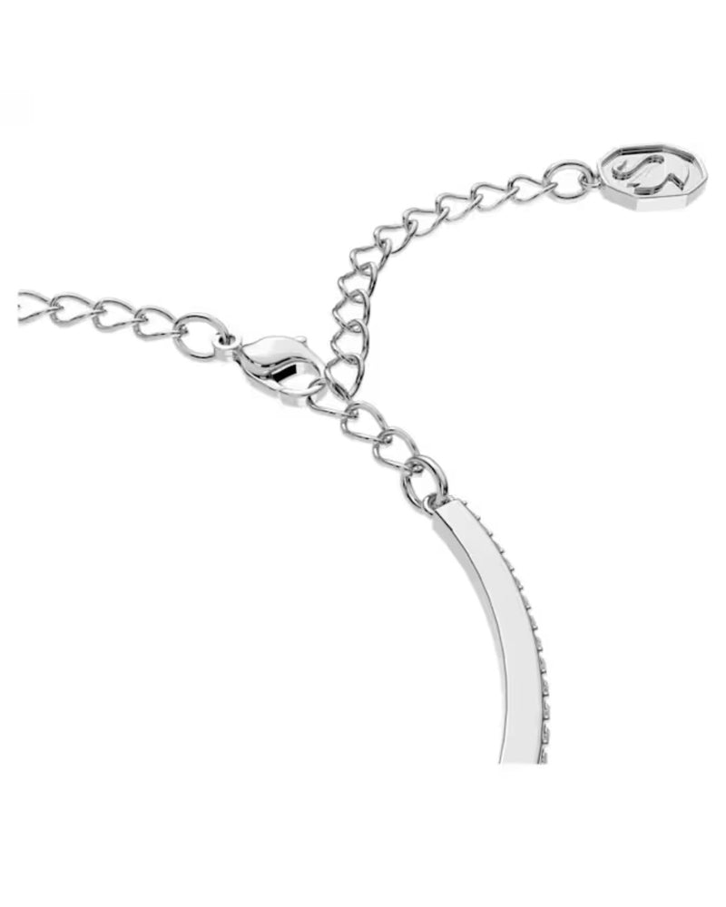 Millenia bangle, Octagon cut, PavÃ©, White, Rhodium plated