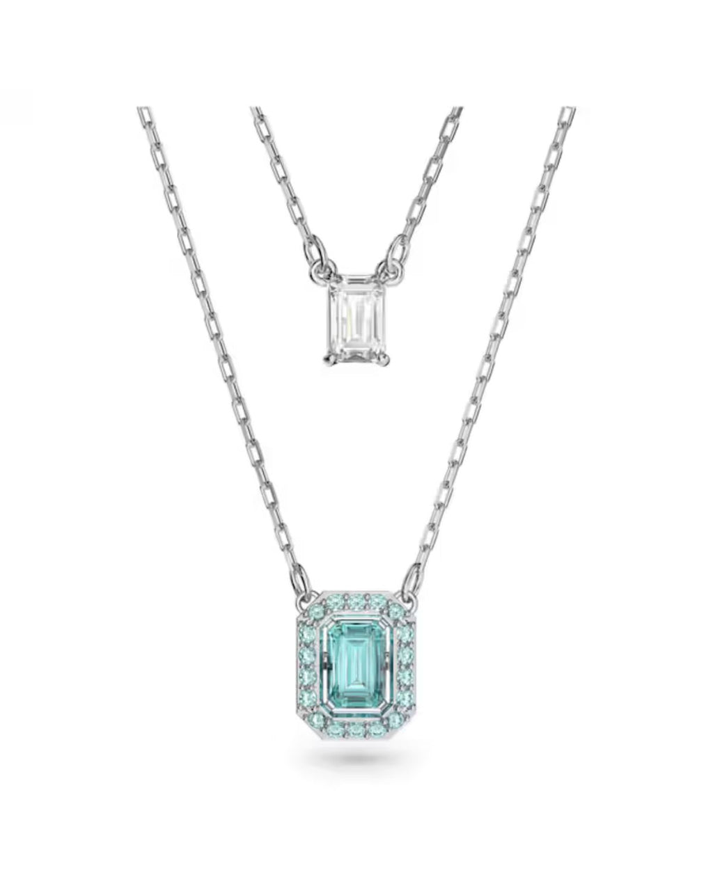 Millenia Blue Crystal Layered Necklace 5640557