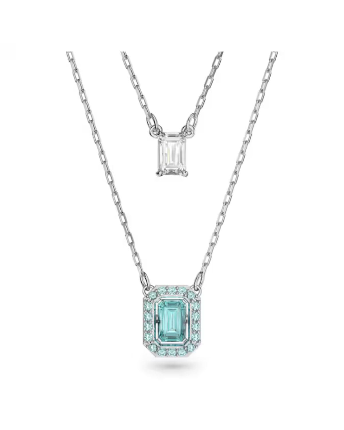 Millenia Blue Crystal Layered Necklace 5640557