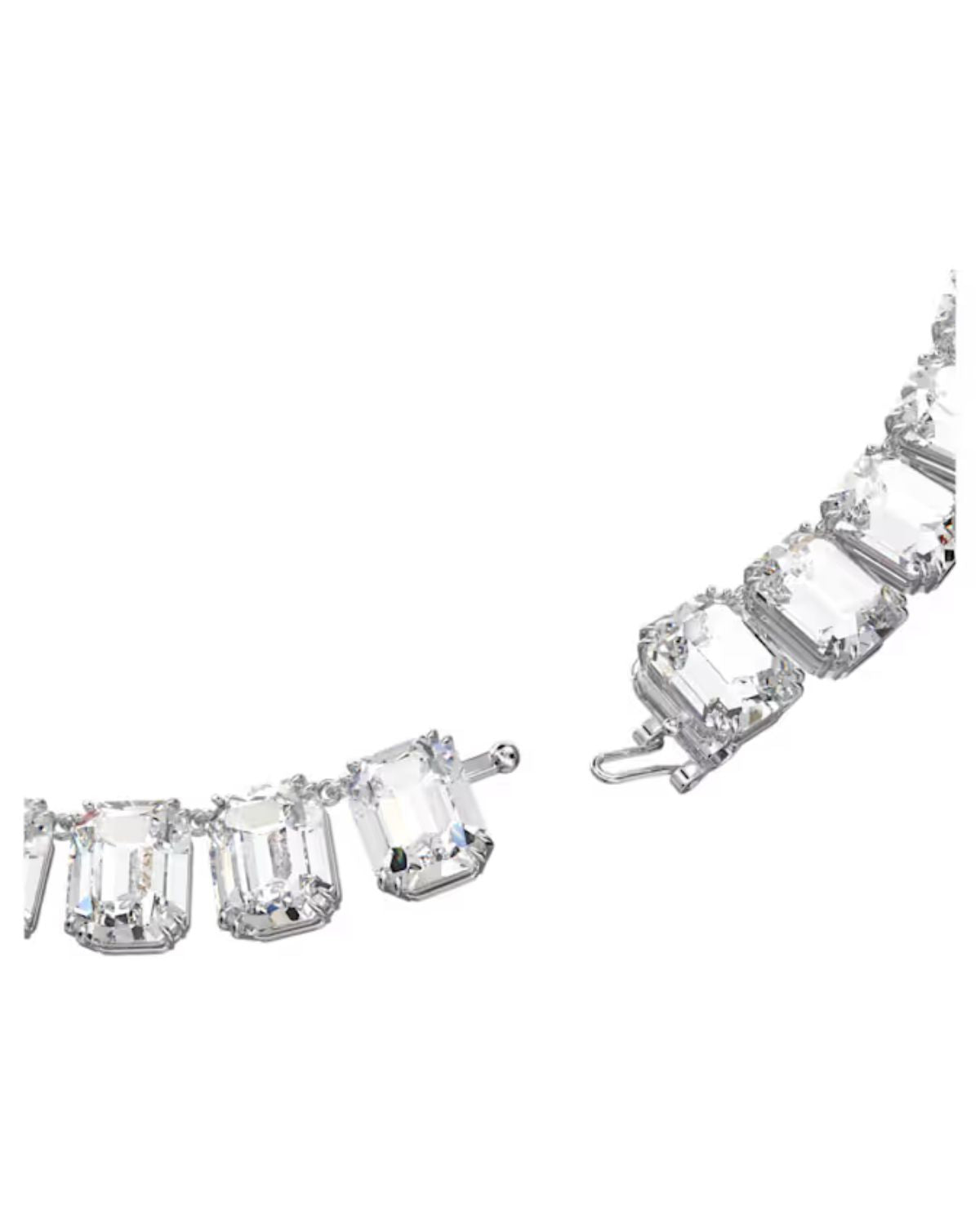 Millenia necklace Octagon cut, White, Rhodium plated 5614929
