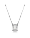 SWAROVSKI Una pendant, Octagon cut, White, Rhodium plated 5599177