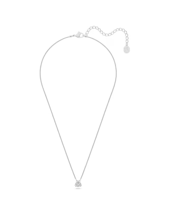 Millenia pendant, Trilliant cut, White, Rhodium plated