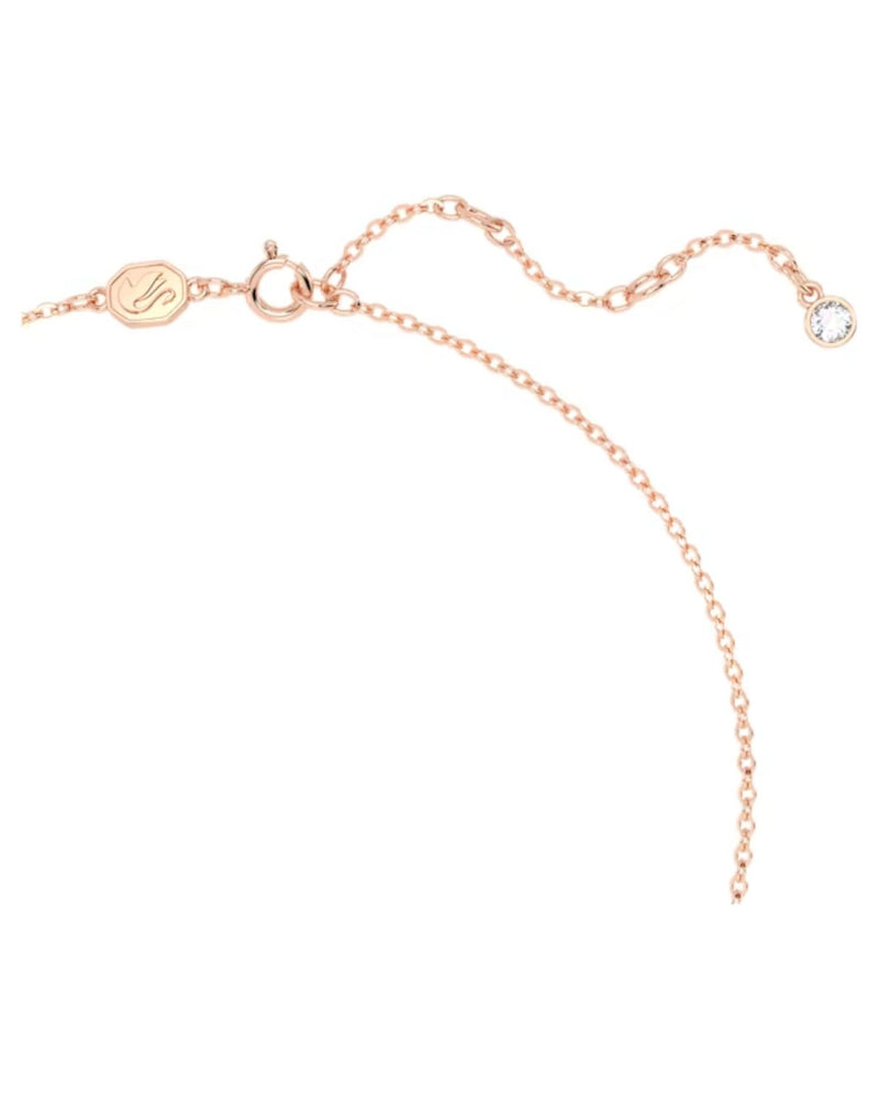 Volta set, Bow, White, Rose gold-tone plated