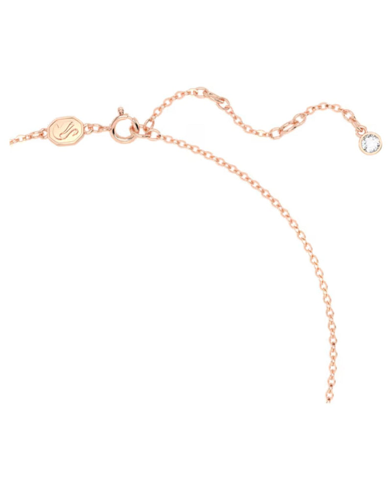 Volta Y pendant, Bow, Pink, Rose gold-tone plated