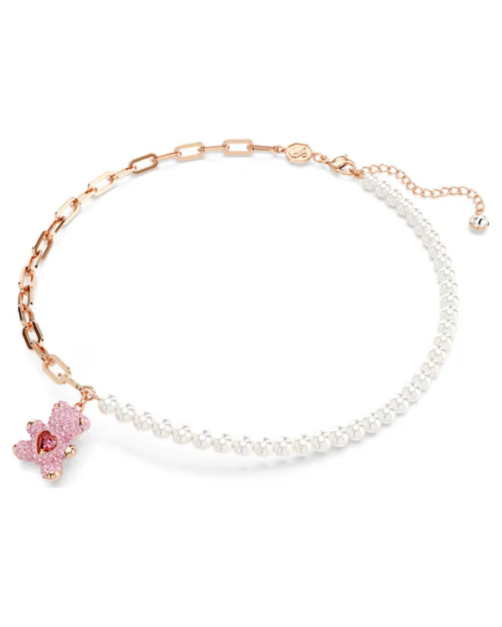 Teddy pendant Crystal pearl, Bear, Pink, 18k rose gold finishTeddy pendant Crystal pearl, Bear, Pink, 18k rose gold finish 5669166