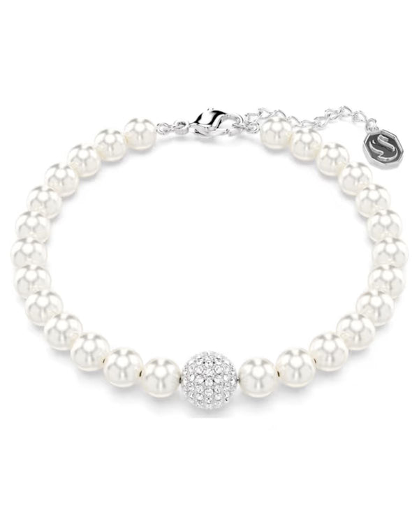 Swarovski Remix Collection strand, White, Rhodium plated