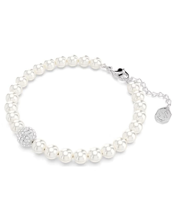 Swarovski Remix Collection strand, White, Rhodium plated