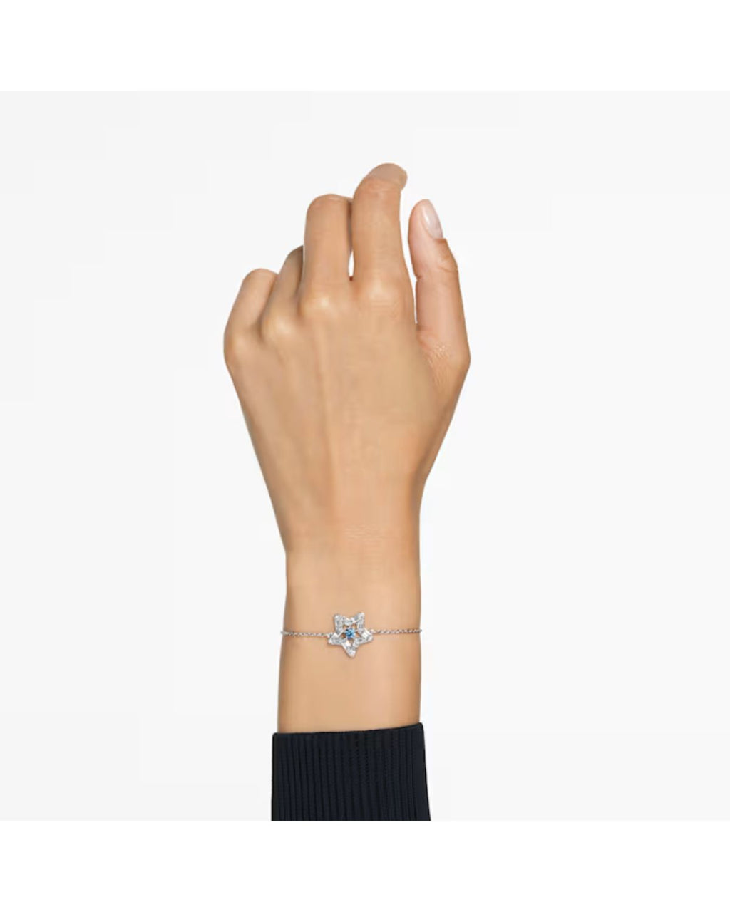 Stella Bracelet, Star, Blue, Rhodium Plated 5639187