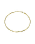 Matrix Tennis necklace Round cut, Yellow, Gold-tone plated 5661191