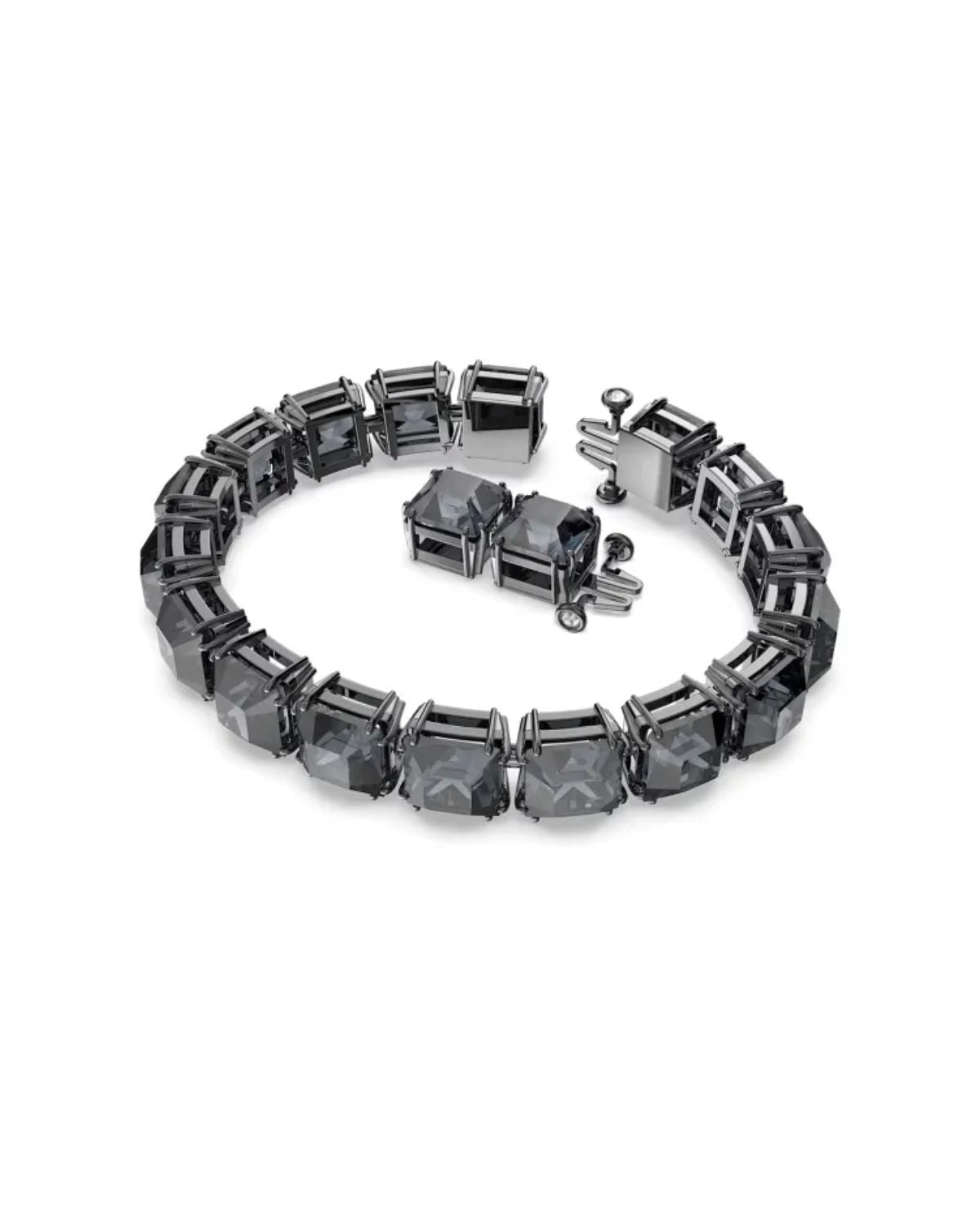 Millenia Grey Square Crystal Ruthenium Bracelet 5615656