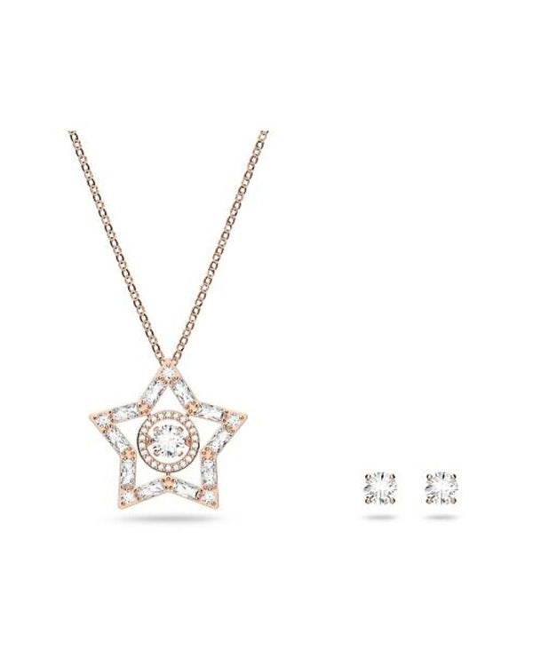 Stella set, Mixed cuts, Star, White, Rose gold-tone plated