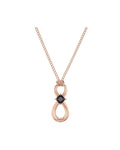 Infinity Pendant, Black, Rose-gold tone plated 5533722