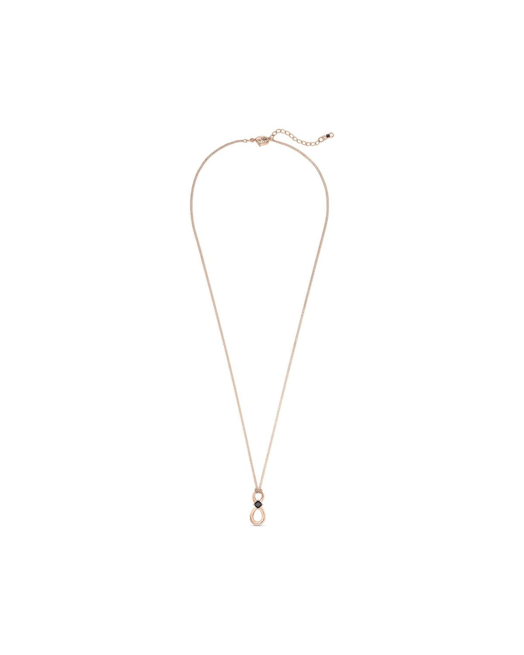 Infinity Pendant, Black, Rose-gold tone plated 5533722