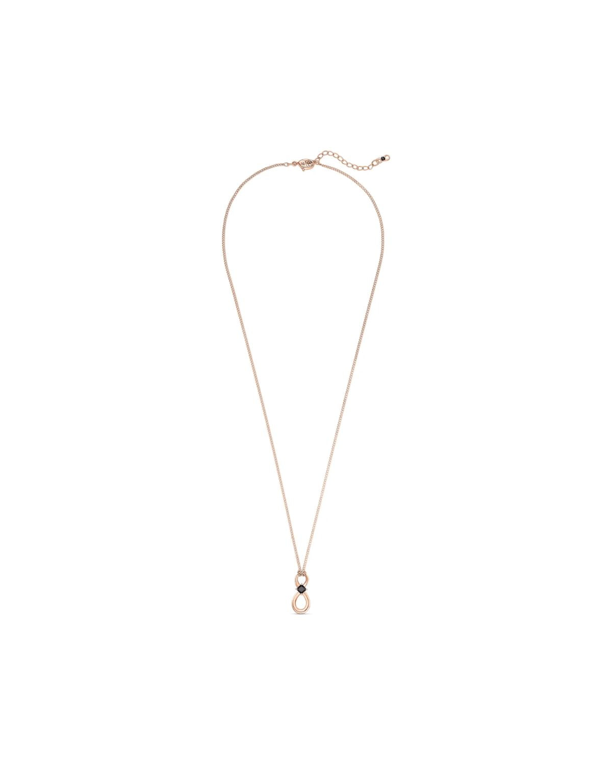 Infinity Pendant, Black, Rose-gold tone plated 5533722