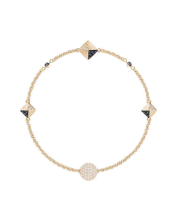 Swarovski Remix Collection Black and White Strand, Black, Rose-gold tone plated