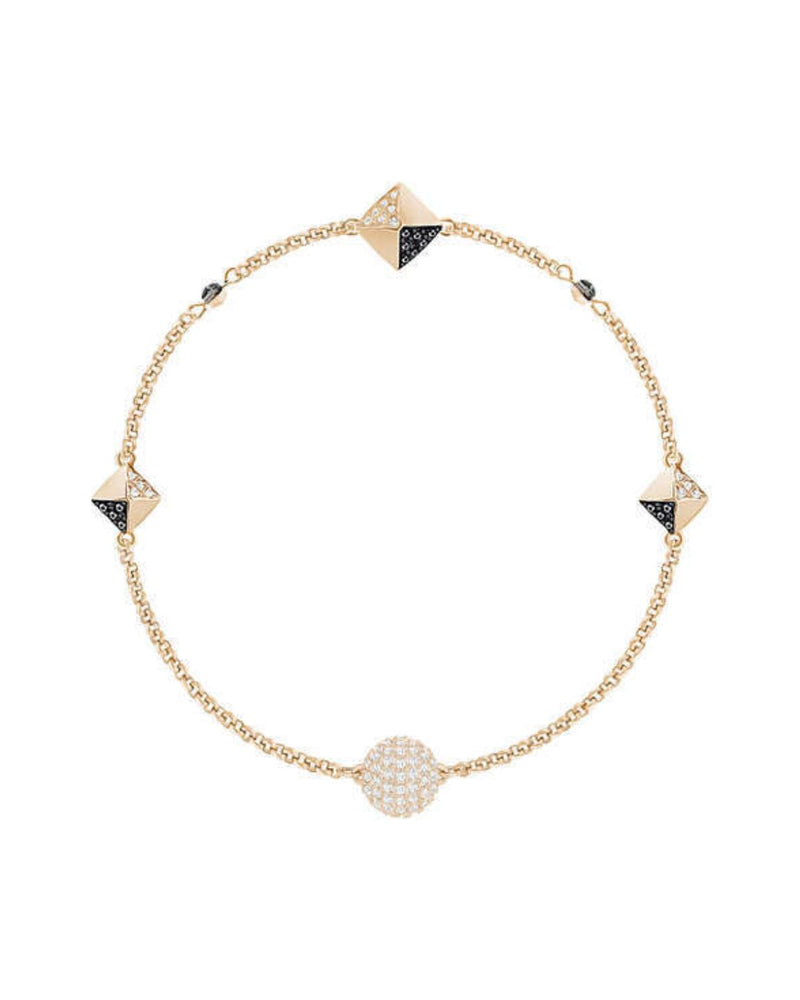 Swarovski Remix Collection Black and White Strand, Black, Rose-gold tone plated