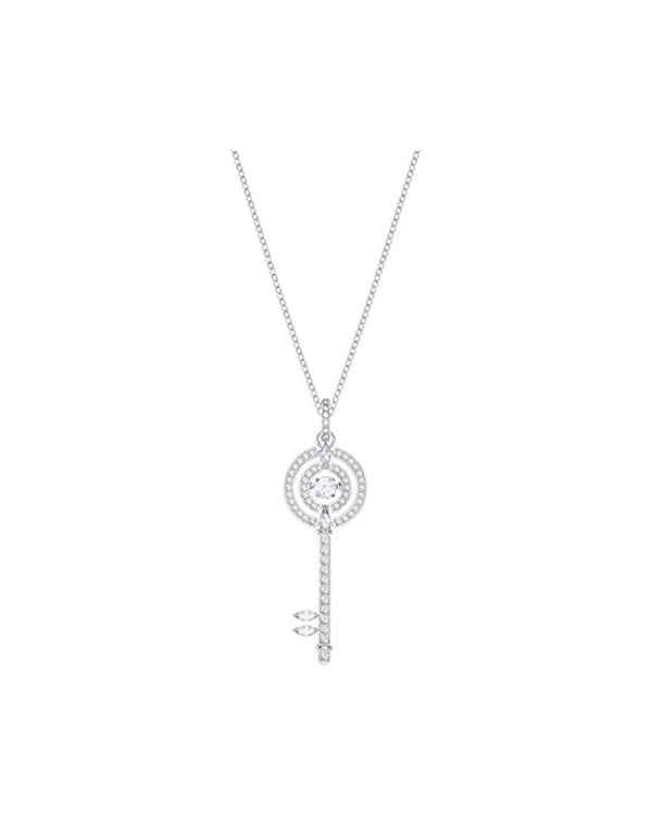 Swarovski Sparkling Dance Key Pendant, White, Rhodium plated