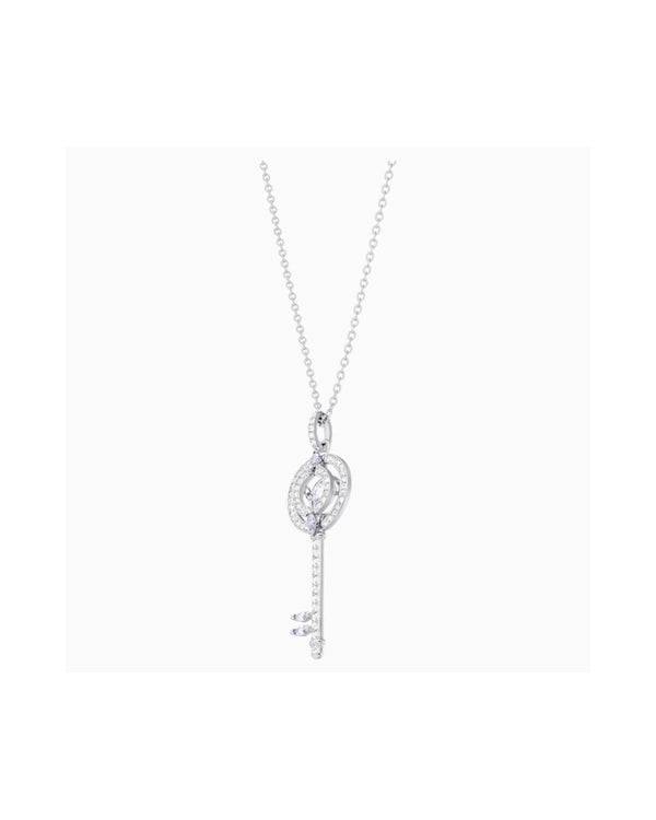 Swarovski Sparkling Dance Key Pendant, White, Rhodium plated