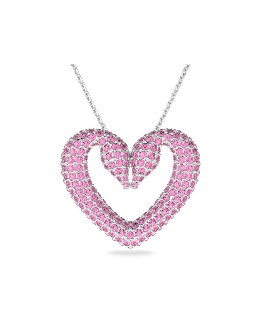 Una Swan Heart Pink Crystal Pendant 5631931