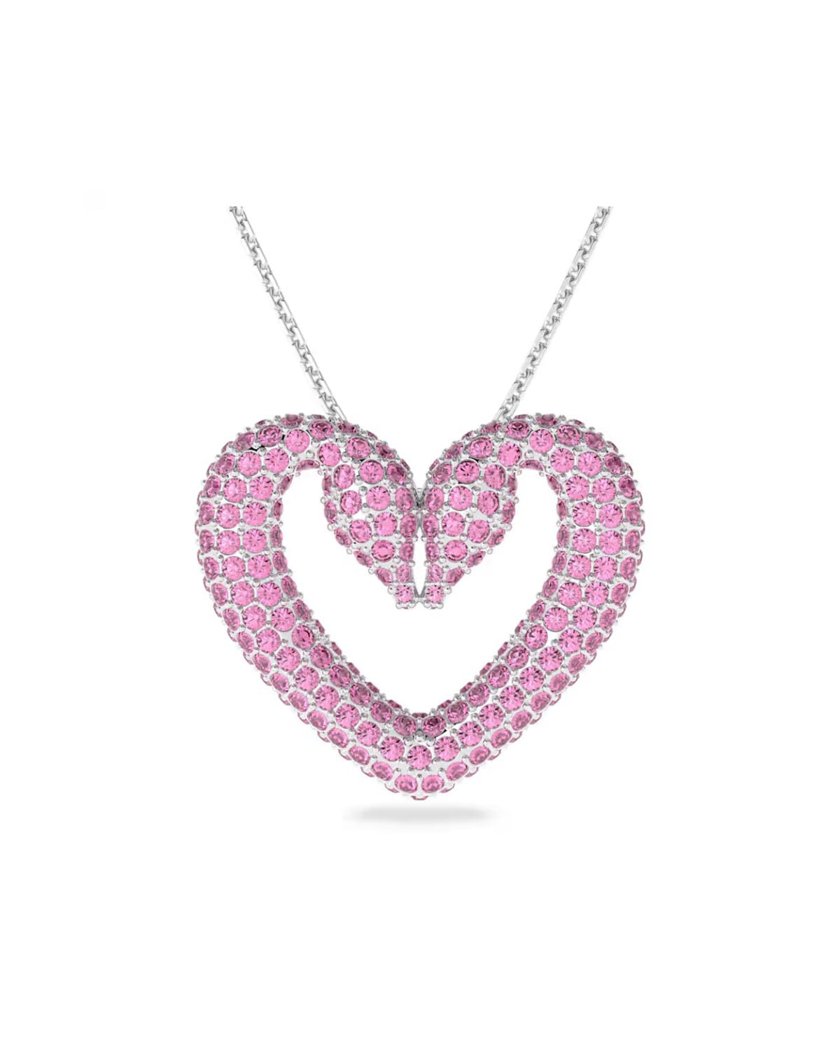 Una Swan Heart Pink Crystal Pendant 5631931