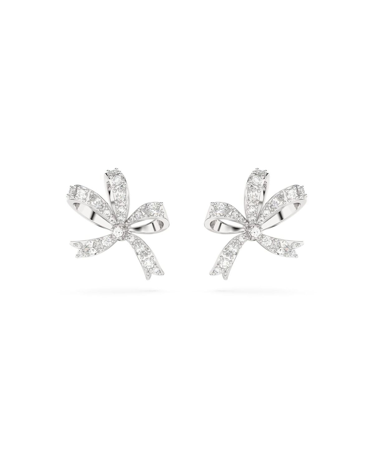 Volta Small White Crystal Bow Stud Earrings  5647579