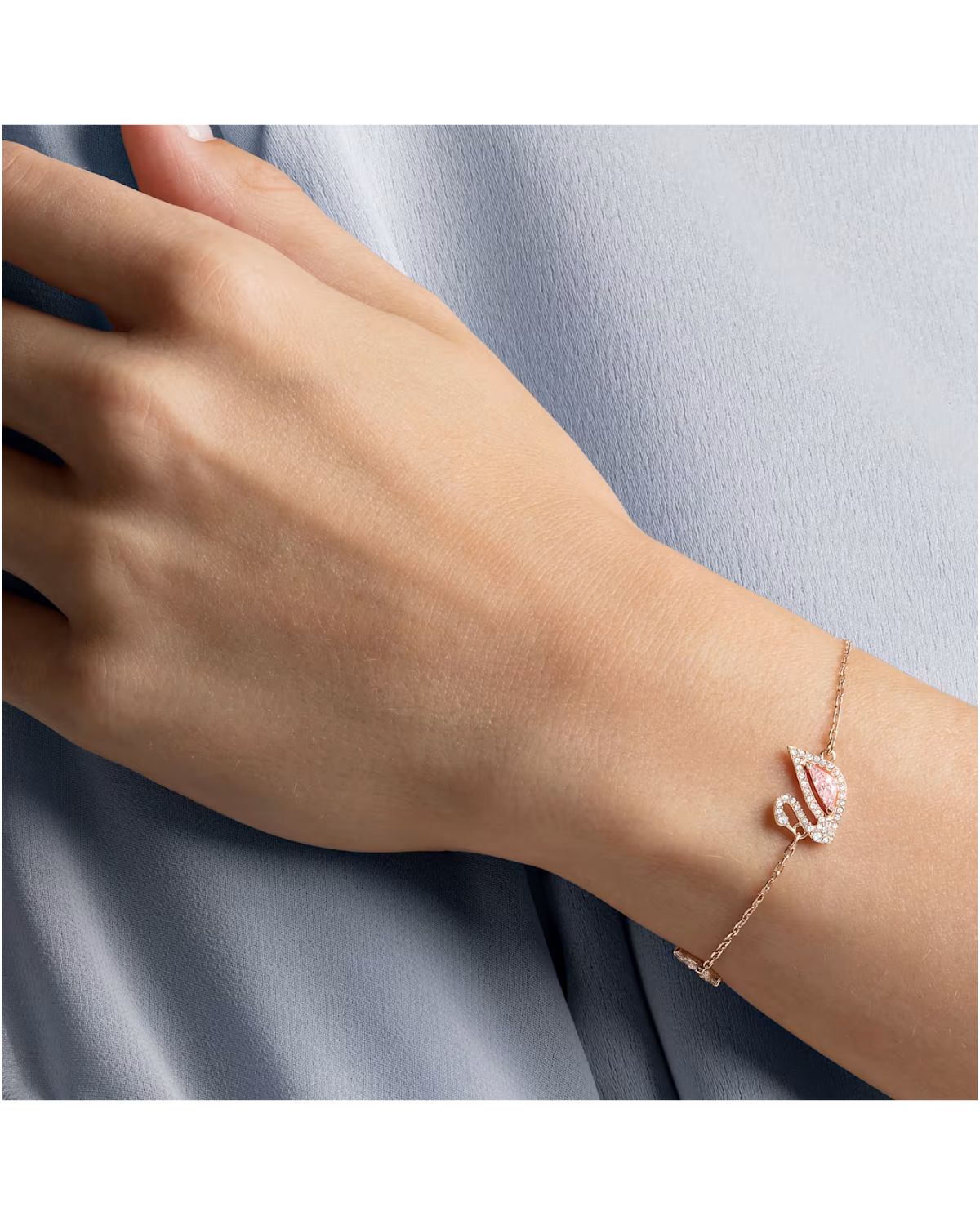 Swan bracelet Swan, Pink, Rose gold-tone plated 5472271
