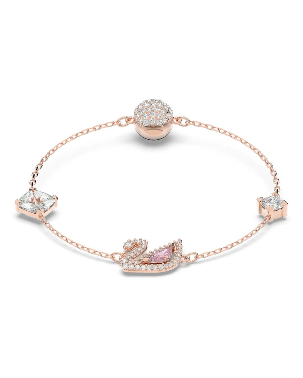 Swan bracelet Swan, Pink, Rose gold-tone plated 5472271
