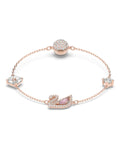 Swan bracelet Swan, Pink, Rose gold-tone plated 5472271