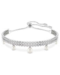Ariana Grande x Swarovski bracelet Crystal pearl, Round cut, White, Rhodium plated 5720870