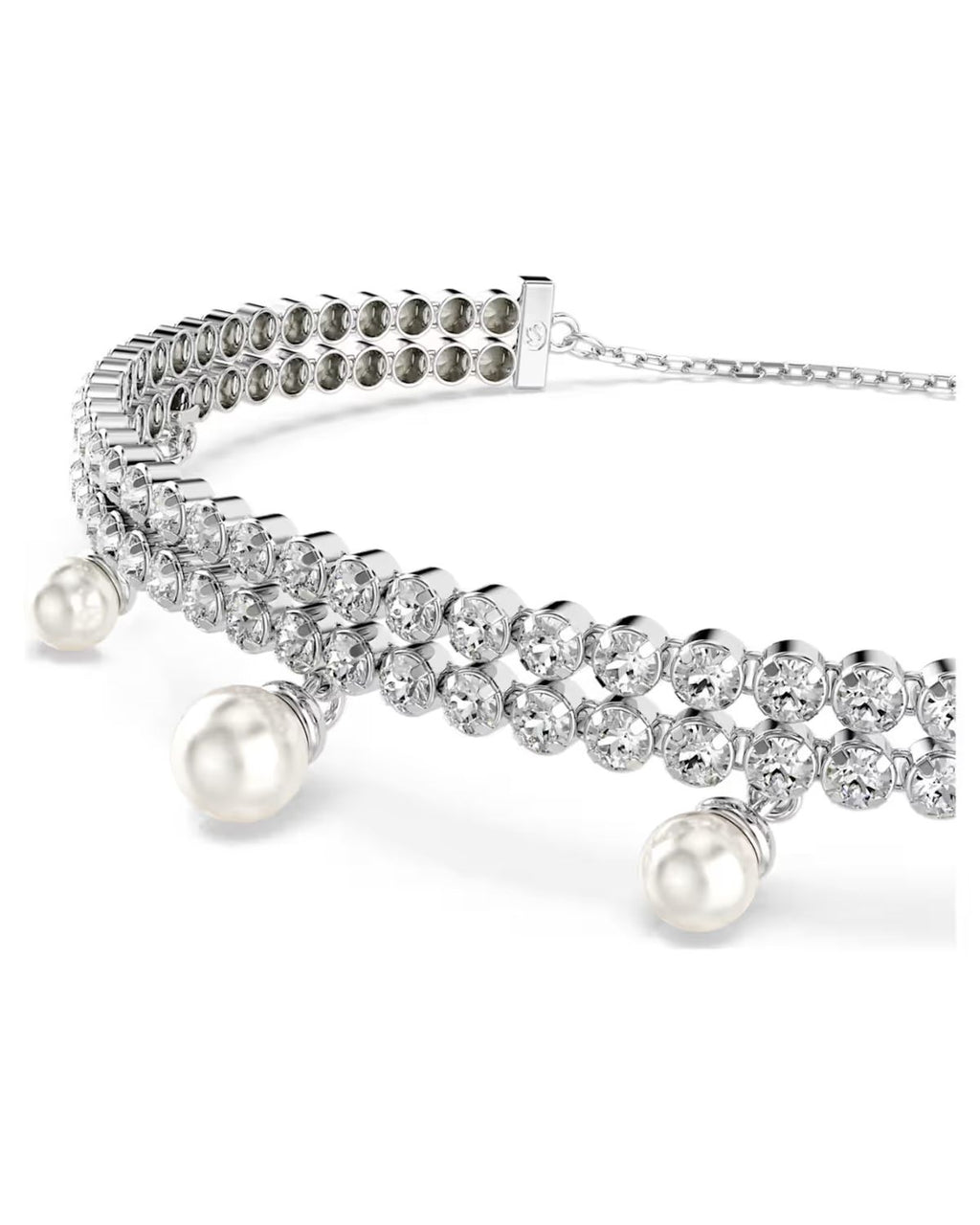 Ariana Grande x Swarovski bracelet Crystal pearl, Round cut, White, Rhodium plated 5720870
