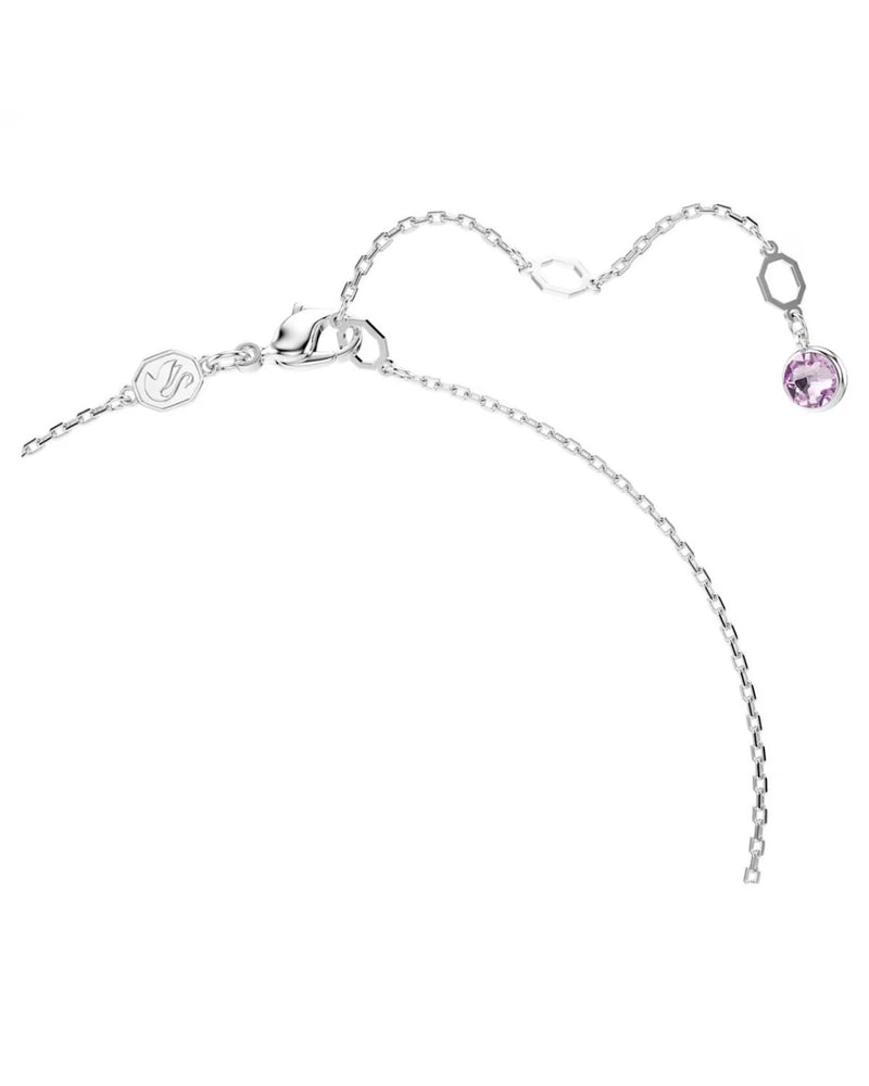 Gema Y pendant Mixed cuts, Multicoloured, Rhodium plated