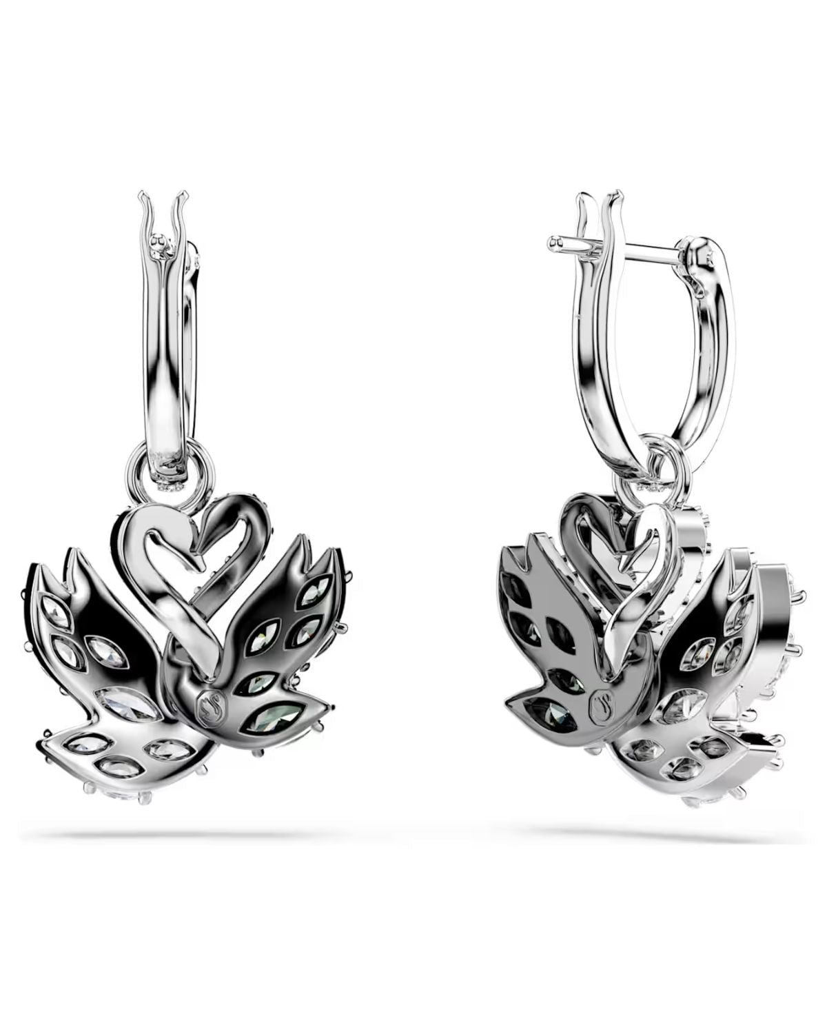 Swan drop earrings Swan, Black, Mixed metal finish 5705728