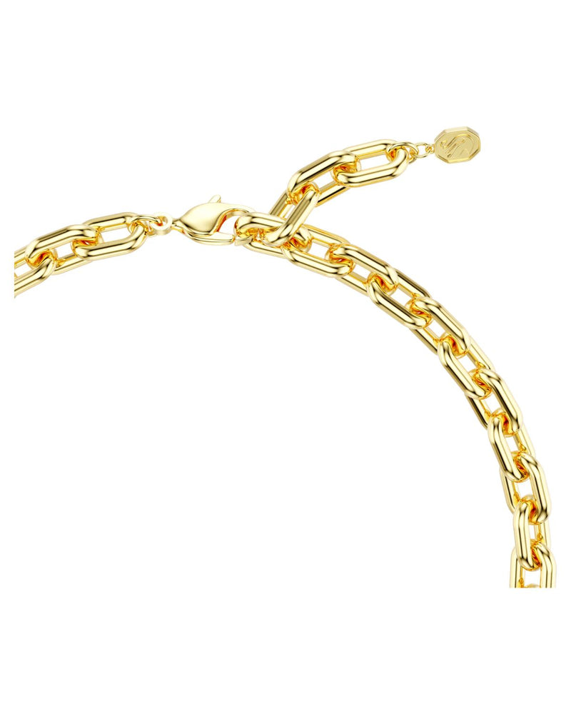 Idyllia necklace Mixed cuts, Flower, Multicoloured, Gold-tone plated