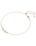 Constella necklace Crystal pearl, Round cuts, White, 18k rose gold finish 5729504