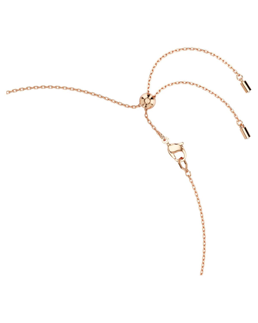 Constella necklace Crystal pearl, Round cuts, White, 18k rose gold finish 5729504