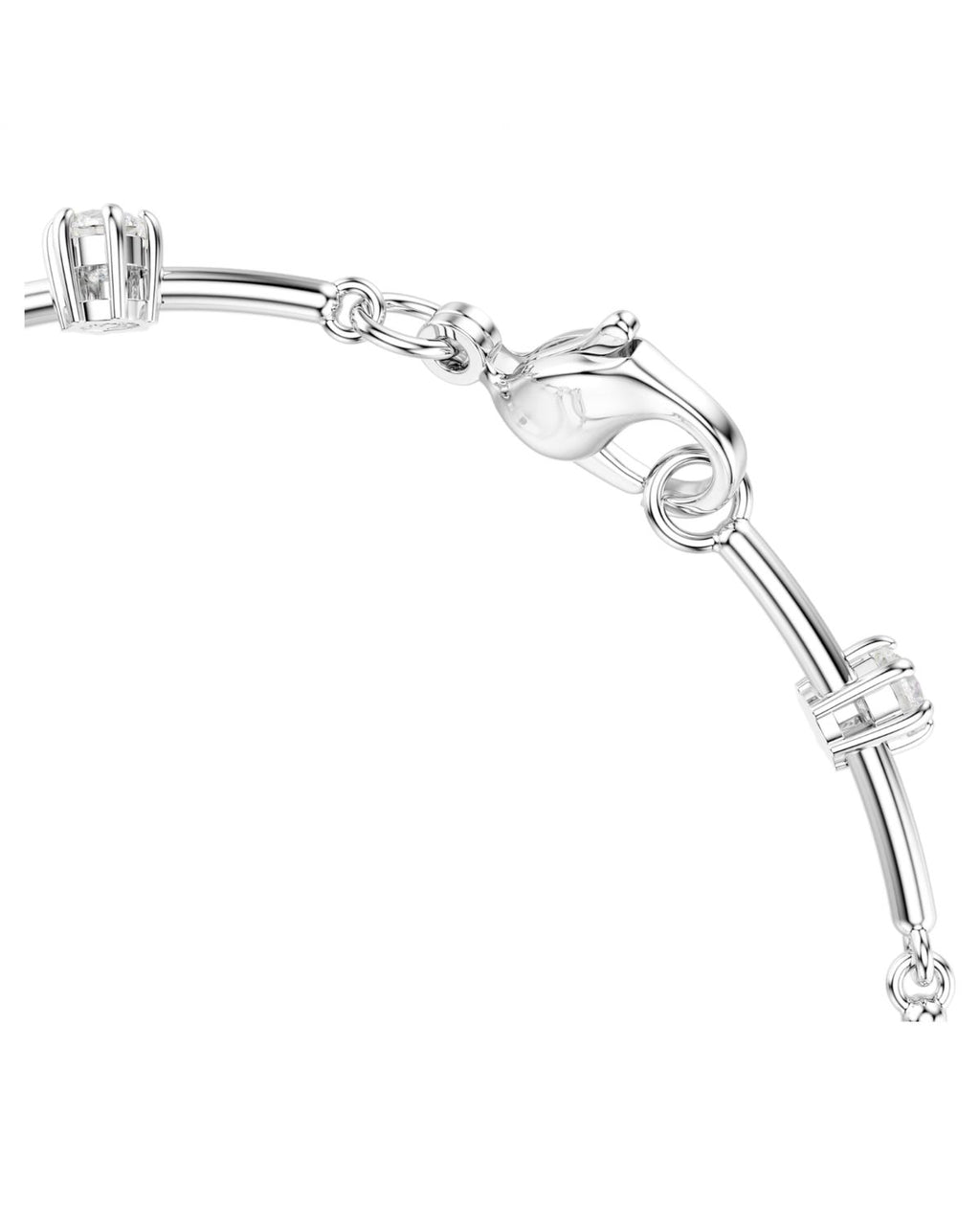 Constella Tennis bracelet Crystal pearl, Round cuts, White, Rhodium plated