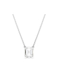 Stilla pendant Octagon cut, White, Rhodium plated 5693405