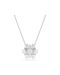 Idyllia pendant Mixed cuts, Snowflake, White, Rhodium plated 5691484