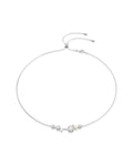 Constella necklace Crystal pearl, Round cuts, White, Rhodium plated 5705626