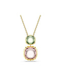 Chroma pendant Cushion cut, Multicoloured, 18k gold finish 5692496