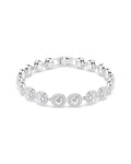 Una Angelic bracelet Round cut, White, Rhodium plated M 5682279