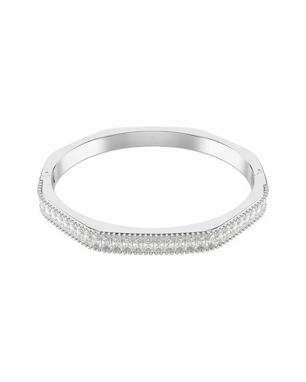 Matrix bangle Baguette cut, Octagon shape, White, Rhodium plated M 5705784