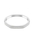 Matrix bangle Baguette cut, Octagon shape, White, Rhodium plated M 5705784