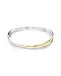 Hyperbola bangle Round cut, White, Mixed metal finish 5689722