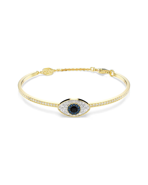 Symbolica bangle Evil eye, Blue, Gold-tone plated