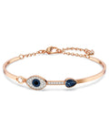 SWAROVSKI Symbolica bangle Evil eye, Blue, Mixed metal finish